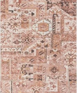 Well Woven All Area Rugs And Runners Global Vintage Patchwork Pattern Blush Pink Area Rug