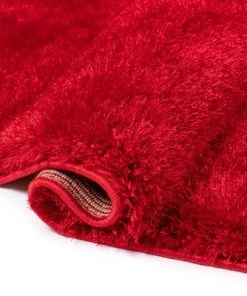 WW Liza Red Plush Shag Rug