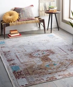 Artistic Weavers Distressed Aztec Printed Machine Washable Area Soft Rug