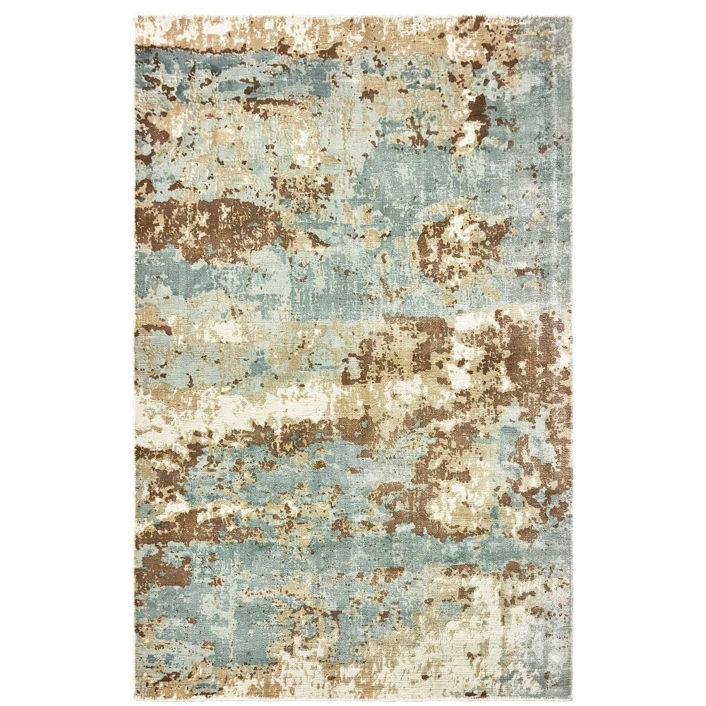Gracewood Hollow All Area Rugs And Runners Khachatur Distressed High-Low Blue And Brown Soft Area Rug 2 Gracewood Hollow All Area Rugs And Runners Khachatur Distressed High-Low Blue And Brown Soft Area Rug