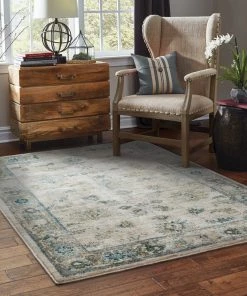 Gracewood Hollow Strete Faded Traditional Soft Area Rug