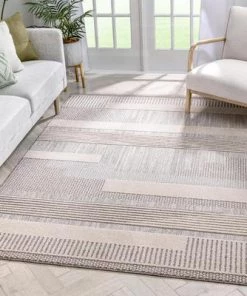 Well Woven Tribal Geometric Abstract Beige Looped Pile Soft Area Rug All Area Rugs And Runners