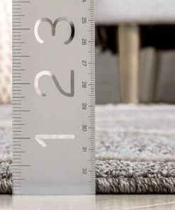 Well Woven Moroccan Lattice Trellis Taupe Looped Pile Soft Area Rug