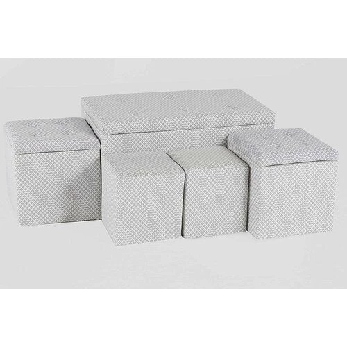 Modern Rugs And Decor 5 Piece Cloth Tufted Storage Ottoman 16 Modern Rugs And Decor 5 Piece Cloth Tufted Storage Ottoman