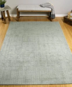 Bombay Hand-Loomed Polyester Moravec Silver Soft Area Rug