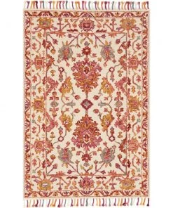 Alexander Home Sahara Botanical Berry Hand-Hooked Wool Area Rug