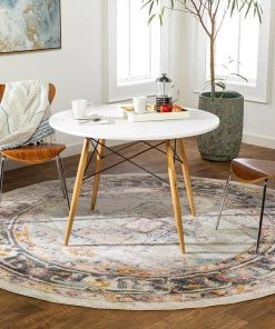 Artistic Medallion Ivory Multi Rustic Traditional Area Rug All Area Rugs And Runners