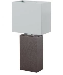 Modern Rugs And Decor Home Décor Leather Base 21 Inch Table Lamp - Multiple Colors