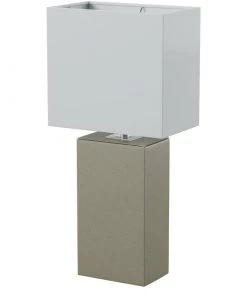 Modern Rugs And Decor Home Décor Leather Base 21 Inch Table Lamp - Multiple Colors