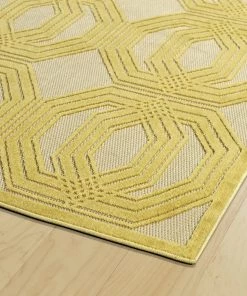 Bombay Trellis Indoor/ Outdoor Area Rug - Navy, Gold, Green All Area Rugs And Runners