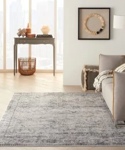 Kathy Ireland Halle Berry Collection - Grey/Ivory Grand Expressions Distressed Soft Area Rug