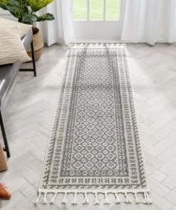 Well Woven Tribal Trellis Pattern Grey Kim-Style Soft Area Rug All Area Rugs And Runners