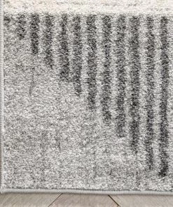 WW All Area Rugs And Runners Lujo Mid-Century Modern Geometric Grey Rug