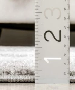 WW All Area Rugs And Runners Lujo Mid-Century Modern Geometric Grey Rug