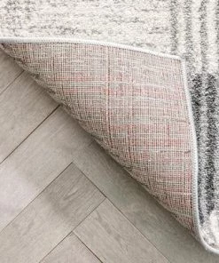 WW All Area Rugs And Runners Lujo Mid-Century Modern Geometric Grey Rug