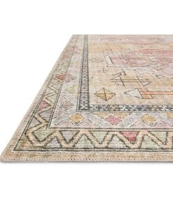 Modern Rugs And Decor Leanne Aztec Distressed Printed Area Rug - Gold/Blush All Area Rugs And Runners
