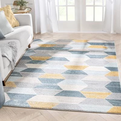 Ww All Area Rugs And Runners Maddox Blue Modern Geometric Rug 1 Ww All Area Rugs And Runners Maddox Blue Modern Geometric Rug