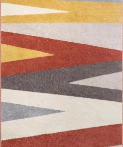 Well Woven Modern Abstract Terracotta Soft Area Rug