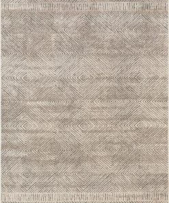 Well Woven All Area Rugs And Runners Tribal Geometric Beige Distressed High-Low Soft Area Rug