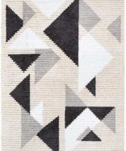 Well Woven Tribal Abstract Pattern Grey High-Low Textured Pile Soft Area Rug