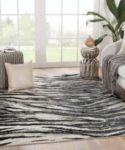 Silver Orchid All Area Rugs And Runners Semon Animal Black/ Gray Soft Area Rug