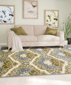 Miranda Haus Redondo Printed Non-Slip Indoor Soft Area Rug All Area Rugs And Runners
