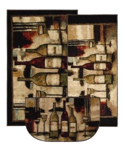 Mohawk Home New Wave Wine And Glasses Kitchen Mat Accent Rugs All Area Rugs And Runners