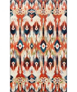 Mohawk Home Painted Batik Abstract Geometric IKat Area Rug