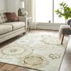 Mohawk Home Painted Floral Medallions Soft Area Rug Blue/Tan All Area Rugs And Runners