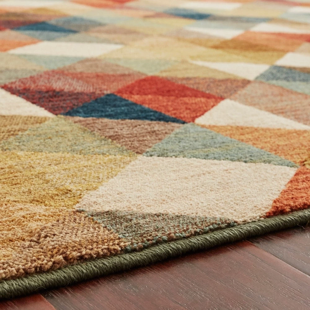 All Area Rugs And Runners Home Diamonte Woven Soft Area Rug Orange/Teal 4 All Area Rugs And Runners Home Diamonte Woven Soft Area Rug Orange/Teal