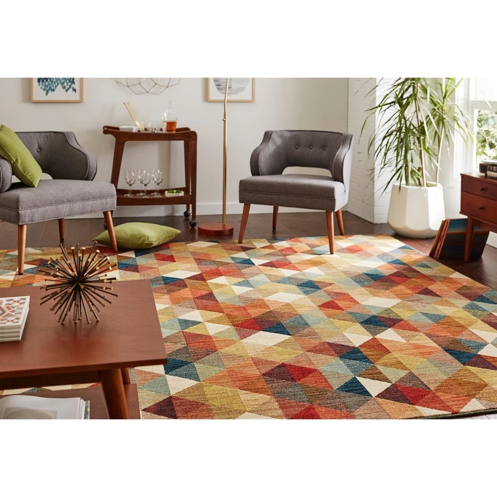 All Area Rugs And Runners Home Diamonte Woven Soft Area Rug Orange/Teal 1 All Area Rugs And Runners Home Diamonte Woven Soft Area Rug Orange/Teal