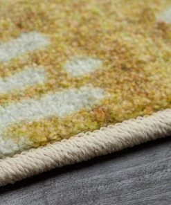 Mohawk All Area Rugs And Runners Stripes Cream/Gold And Blue/Grey Soft Area Rug