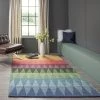 Momeni All Area Rugs And Runners Delhi Hand Tufted Wool Contemporary Geometric Soft Area Rug - Multi Red