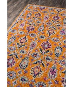 Zaid Momeni Ibiza Hand Tufted Wool Traditional Soft Area Rug Orange