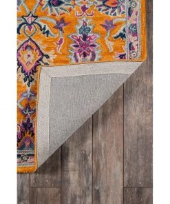 Zaid Momeni Ibiza Hand Tufted Wool Traditional Soft Area Rug Orange