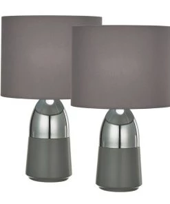 Modern Rugs And Decor 2-Tone 12 Inch Table Lamp Set (Set Of 2) Home Décor