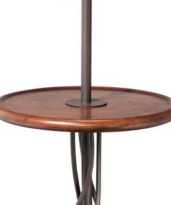 Lamp Plus Lamps Iron Twist Base Wood Tray Table Floor Lamp
