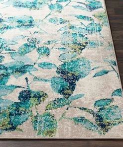 Orazio Teal Floral Area Rug All Area Rugs And Runners Floral Teal Blue Lime Cream Area Rug