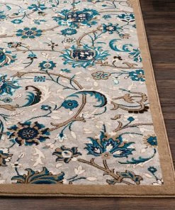 Orrell Traditional Floral Medium All Area Rugs And Runners Traditional Floral Grey Blue Brown Area Rug