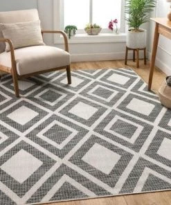 Well Woven Modern Bold Flatweave Grey Soft Area Rug All Area Rugs And Runners