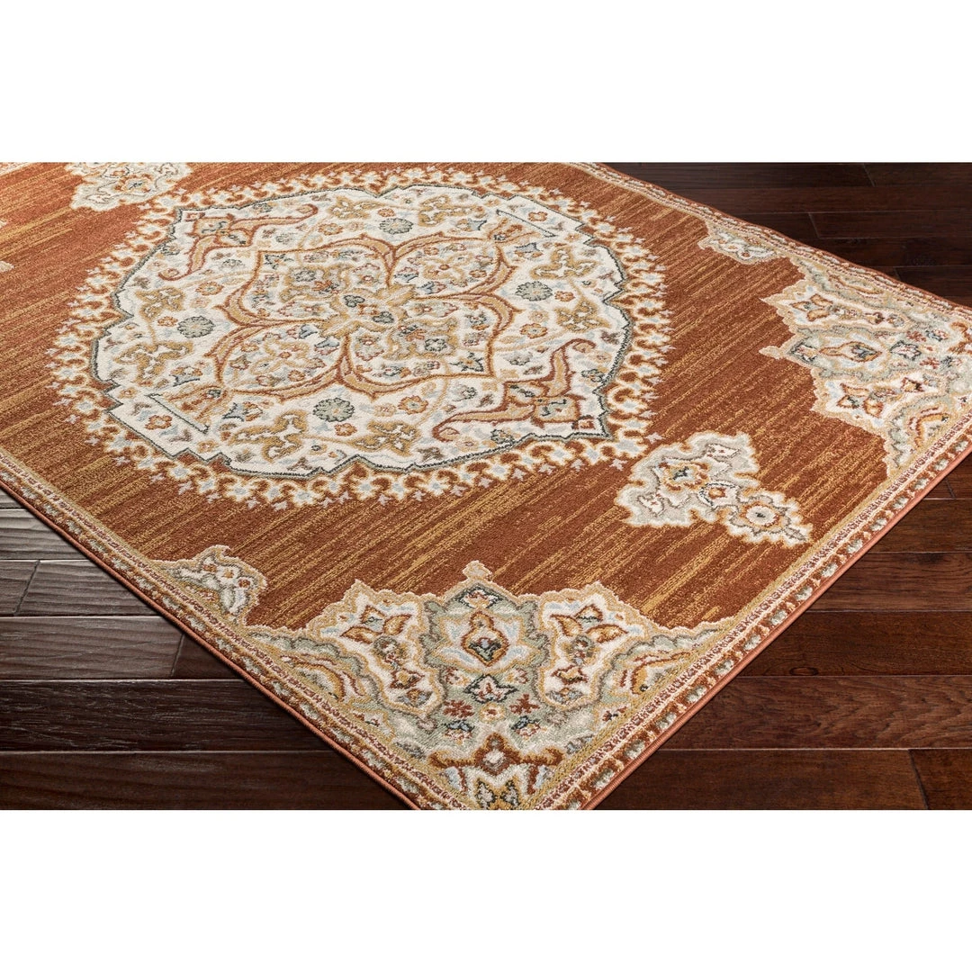 OPVM Vintage Medallion Burnt Orange Beige Ivory Area Rugs 6 OPVM Vintage Medallion Burnt Orange Beige Ivory Area Rugs