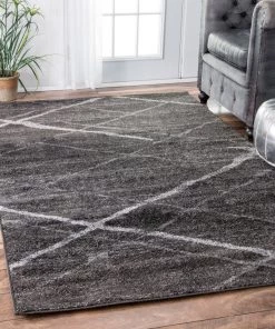 FAS Stripes Dark Gray Soft Area Rugs All Area Rugs And Runners