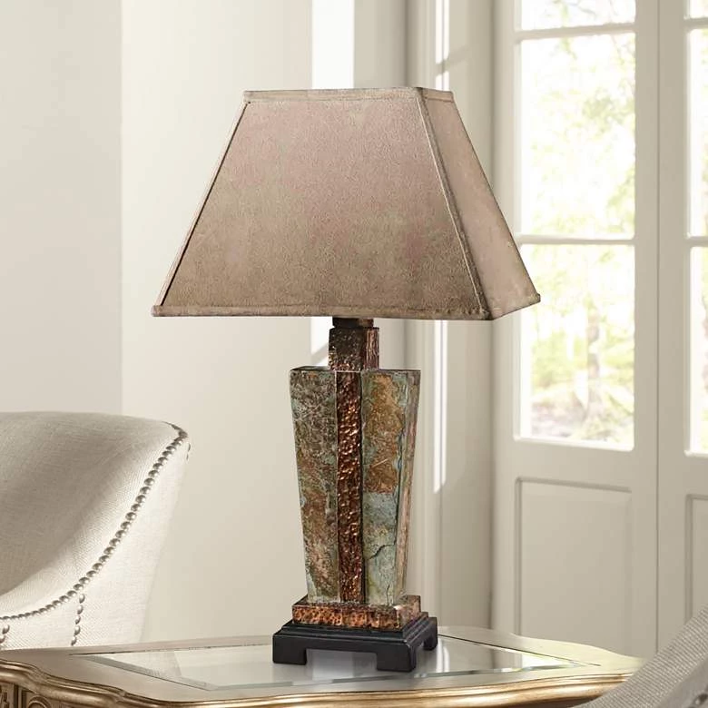 Uttermost Slate & Copper Indoor-Outdoor Table Lamp Lamps 1 Uttermost Slate & Copper Indoor-Outdoor Table Lamp Lamps