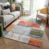 Modern Rugs And Decor Modern Abstract Geometric Arcs & Shapes Multi Distressed High-Low Soft AreaRug All Area Rugs And Runners