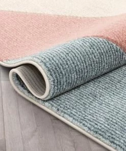 Well Woven Modern Geometric Triangle Pattern Multi Distressed High-Low Area Rug