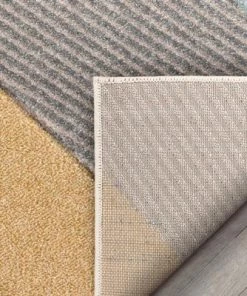 Well Woven Modern Geometric Triangle Pattern Multi Distressed High-Low Area Rug