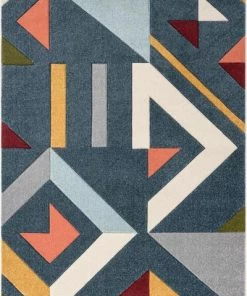 Modern Rugs And Decor All Area Rugs And Runners Modern Geometric Pattern Multi Distressed High-Low Soft Area Rug