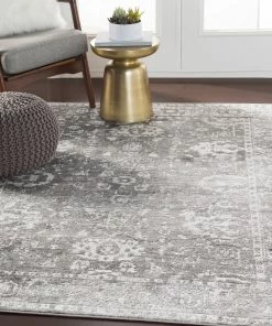 Reimes Gray Distressed Artictis Weavers Havana Distressed Light Gray White Soft Area Rug