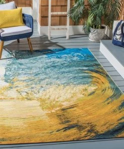 Safavieh Barbados Fridoline Tropical Indoor/ Outdoor Patio Backyard Soft Rug