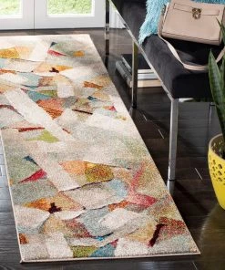 SAFAVIEH All Area Rugs And Runners Porcello Gennady Mid-Century Modern Abstract Rug